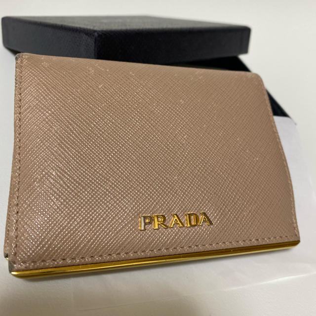 PRADA(プラダ)のプラダ　二つ折り財布　ピンクページュ　CAMMEO  9x11センチ メンズのファッション小物(折り財布)の商品写真