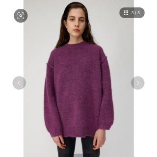 マウジー(moussy)のMoussy VOLUME SLEEVE B/N KNIT チュニック(ニット/セーター)