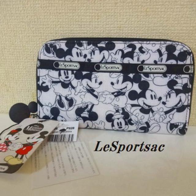 新品未使用LeSportsacミッキー＆ミニーコラボ　ラウンドファスナー長財布