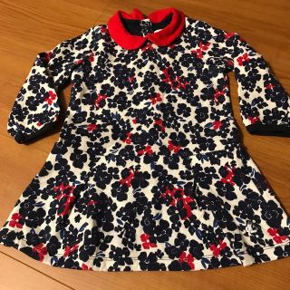 プチバトー(PETIT BATEAU)のプチバトー　総柄ワンピース　サイズ18M/81cm(ワンピース)