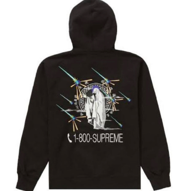 1-800 Hooded Sweatshirt シュプリーム M black 黒 - パーカー