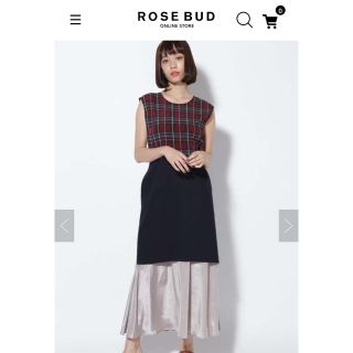 ローズバッド(ROSE BUD)のローズバッド サテン付き レイヤード ワンピース(ロングワンピース/マキシワンピース)