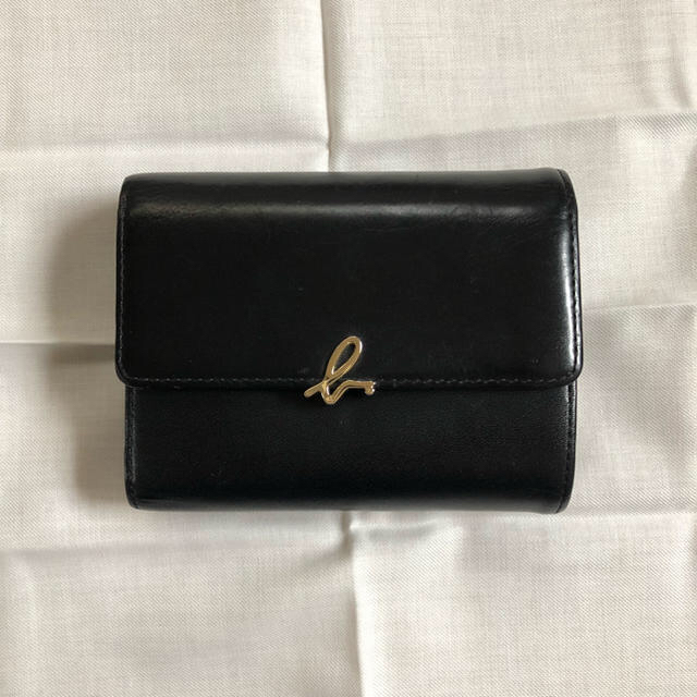 agnes b. - アニエスベー ☆財布☆美品☆レザー☆ロゴ☆折りたたみ財布
