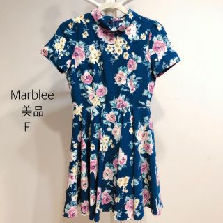 マーブリー(Marblee)のマーブリー　花柄　ワンピース最終値下げ‼️令和2年1月末迄で削除します‼️(ひざ丈ワンピース)