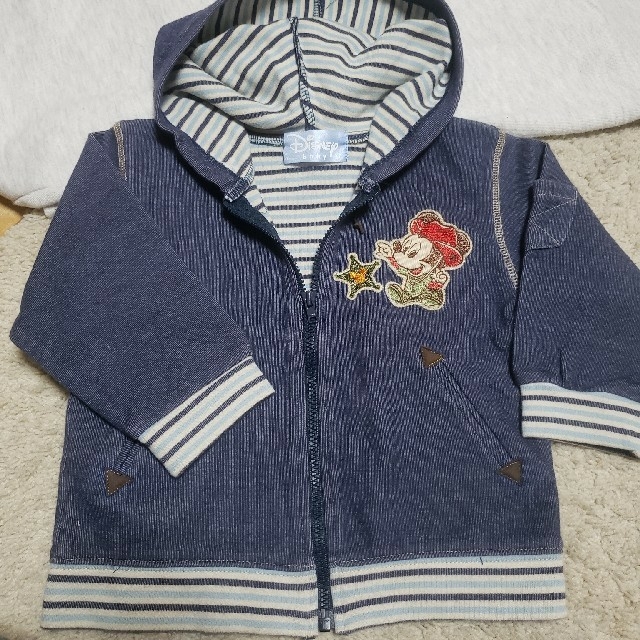 Disney(ディズニー)の90ディズニー babyミッキー パーカー 90 キッズ/ベビー/マタニティのキッズ服男の子用(90cm~)(カーディガン)の商品写真