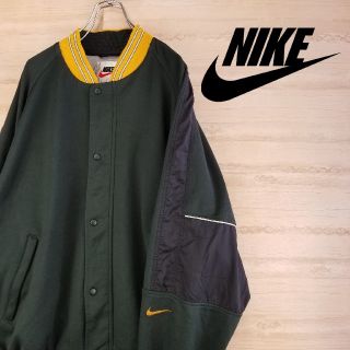 ナイキ(NIKE)の90s 銀タグ　ナイキ　ブルゾン　ナイロンジャケット(スタジャン)