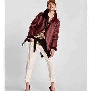 ザラ(ZARA)のzara ロング丈ライダース(ライダースジャケット)