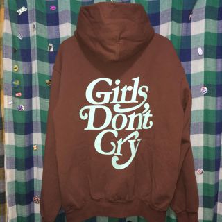 ナイキ(NIKE)のgirls don't cry hoodie brown L(パーカー)