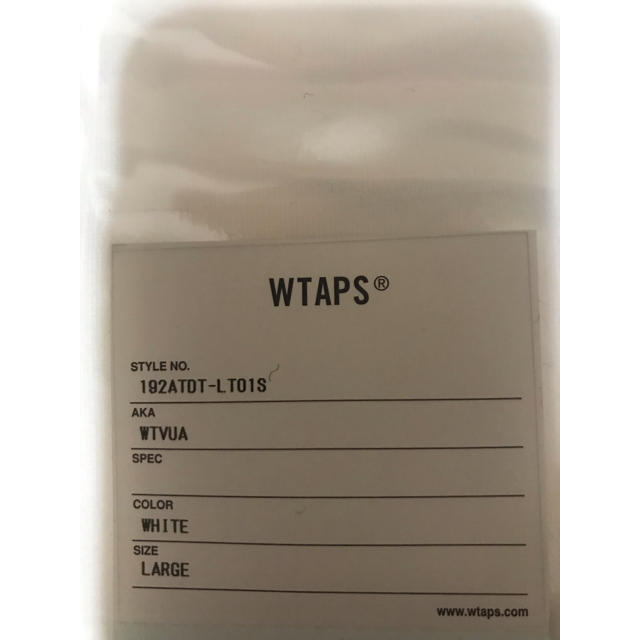 W)taps(ダブルタップス)の19AW SCREEN2 WTVUA 白 L 新品未開封 本日限定価格 メンズのトップス(Tシャツ/カットソー(七分/長袖))の商品写真