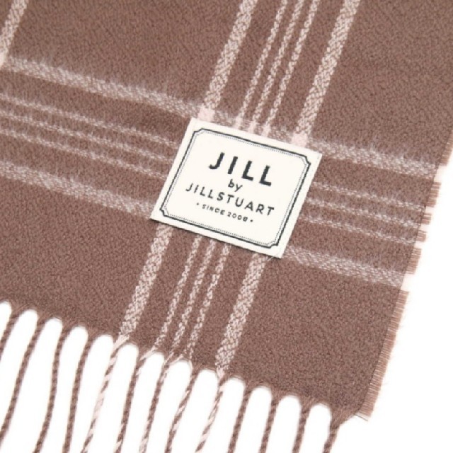 JILL by JILLSTUART(ジルバイジルスチュアート)の【新品】ジルバイジルスチュアート チェックストール モカピンク レディースのファッション小物(ストール/パシュミナ)の商品写真