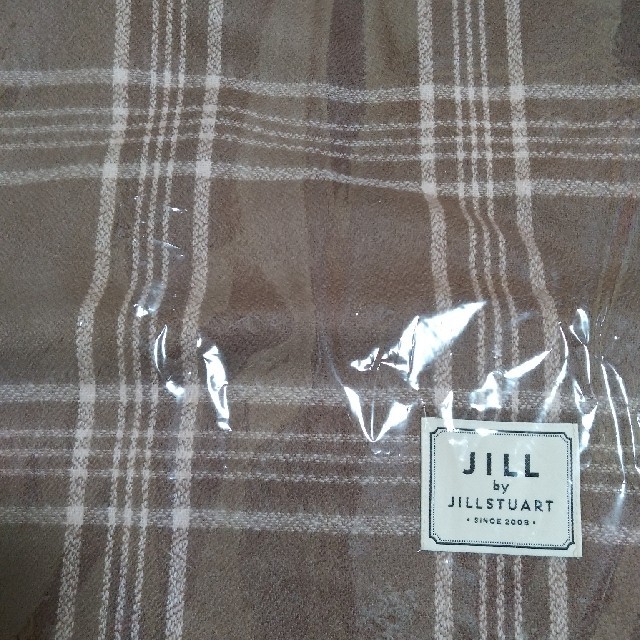 JILL by JILLSTUART(ジルバイジルスチュアート)の【新品】ジルバイジルスチュアート チェックストール モカピンク レディースのファッション小物(ストール/パシュミナ)の商品写真