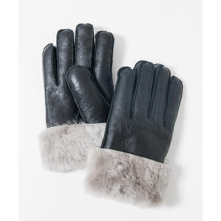 グラム(glamb)のglamb ムートングローブ　Mouton glove　BLACK×WHITE(手袋)