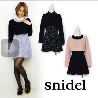 スナイデル(SNIDEL)のオフショルニット＆ワンピース(ミニワンピース)