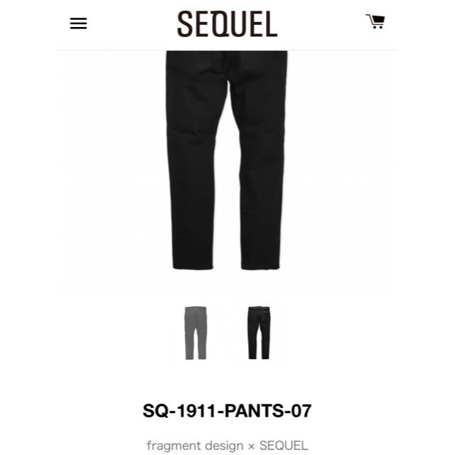 FRAGMENT - Lサイズ sequel fragment design black denimの通販 FRAGMENT - Lサイズ sequel fragment design black denimの通販