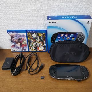 プレイステーションヴィータ(PlayStation Vita)のPS vita 本体　ソフト2本セット(携帯用ゲームソフト)