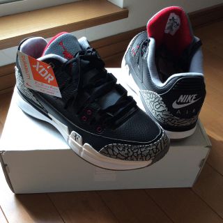 ナイキ(NIKE)のNIKE ZOOM VAPOR AJ3 BLACK White cement (スニーカー)