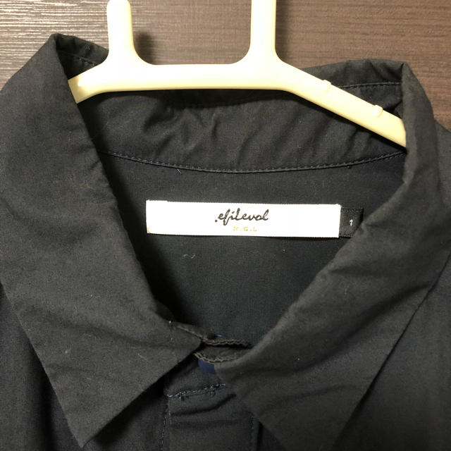 .efiLevol(エフィレボル)のエフィレボル 長袖シャツ ブラック メンズのトップス(Tシャツ/カットソー(七分/長袖))の商品写真