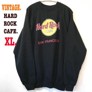 チャンピオン(Champion)の上美品 ♪ XL 90s ハードロックカフェ スウェット 黒(スウェット)