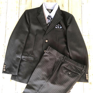 男児 スーツ 165A ブラック 卒業式(ドレス/フォーマル)