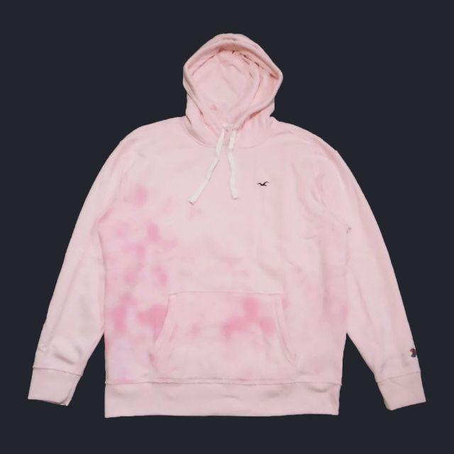 Hollister(ホリスター)の★新品★ホリスター★タイダイスウェットプルオーバーパーカー (Pink/XXL) メンズのトップス(パーカー)の商品写真