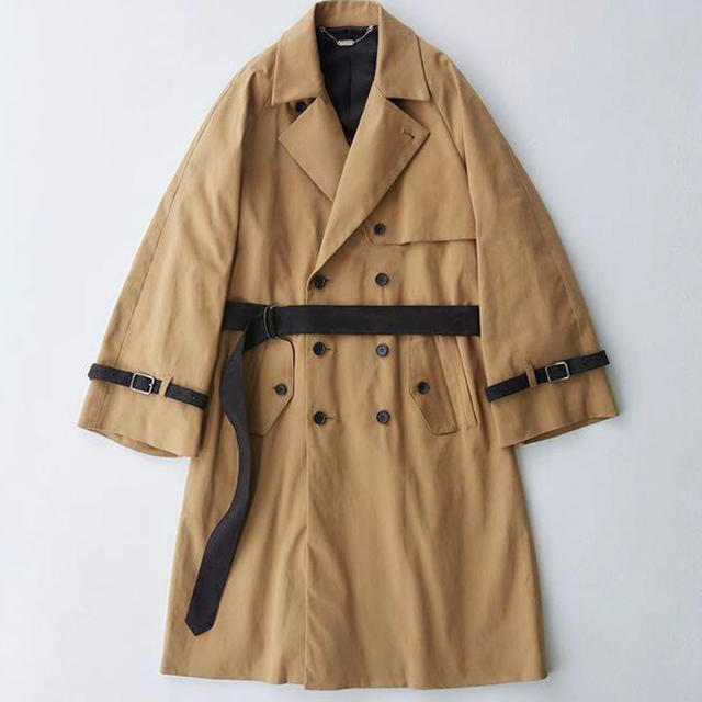 SUNSEA(サンシー)のWide Sleeve Belted Trench Coat トレンチコート メンズのジャケット/アウター(トレンチコート)の商品写真