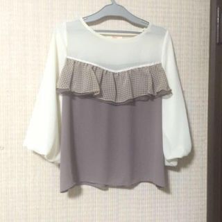 フラワー(flower)のギンガムチェックtops☻(シャツ/ブラウス(長袖/七分))