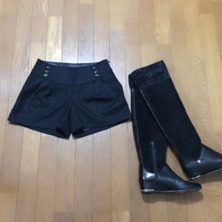 ミッシュマッシュ(MISCH MASCH)の美品 ミッシュマッシュ ショートパンツ黒(ショートパンツ)