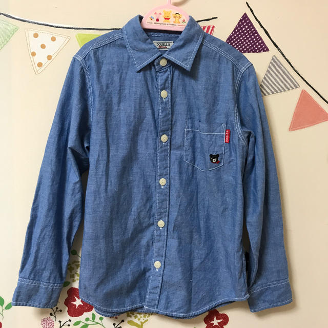 DOUBLE.B(ダブルビー)のミキハウス ダブルB ボタンシャツ  キッズ/ベビー/マタニティのキッズ服男の子用(90cm~)(ブラウス)の商品写真