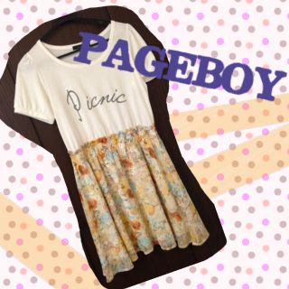 ページボーイ(PAGEBOY)の切り替えワンピース(ひざ丈ワンピース)