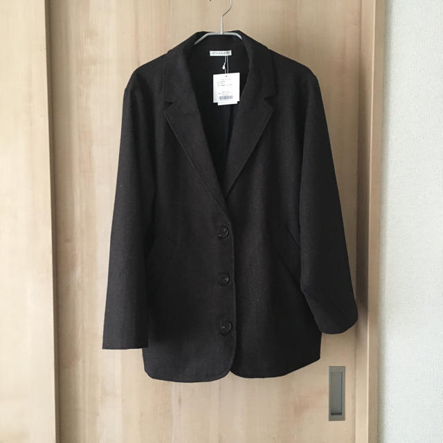 BLACK by moussy(ブラックバイマウジー)のツイードルーズジャケット レディースのジャケット/アウター(テーラードジャケット)の商品写真