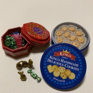 【リーメント】ぷちサンプルシリーズ　　3時のおやつ「クッキー&キャンディ缶」(ミニチュア)