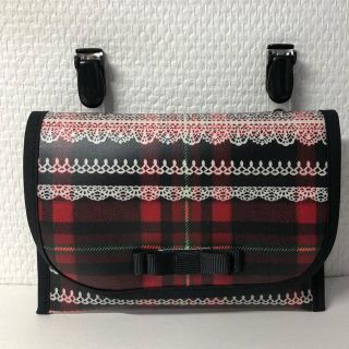 ラミネート移動ポケット♡チェック&レース♡レッド(外出用品)