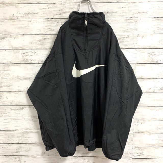 NIKE(ナイキ)の超希少 古着 90s ナイキ ハーフジップ フリース ナイロン リバーシブル メンズのトップス(スウェット)の商品写真