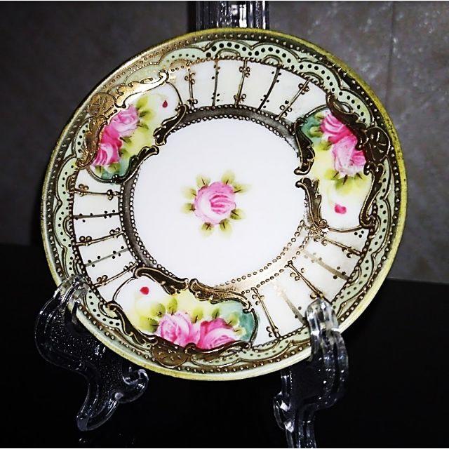 Noritake(ノリタケ)の豪華！超美品！オールドノリタケ 小丸皿 金盛 1906 薔薇文 インテリア/住まい/日用品のインテリア小物(置物)の商品写真