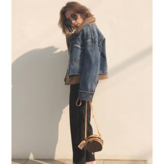 アメリヴィンテージ(Ameri VINTAGE)のAmeri MOUTON LAYERED DENIM JACKET(Gジャン/デニムジャケット)