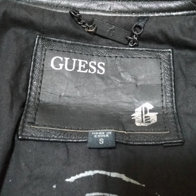 [美品]　guess レザージャケット　170cm　7000円値下げ