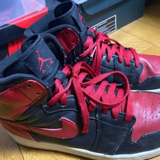 ナイキ(NIKE)のaj1 黒赤(スニーカー)