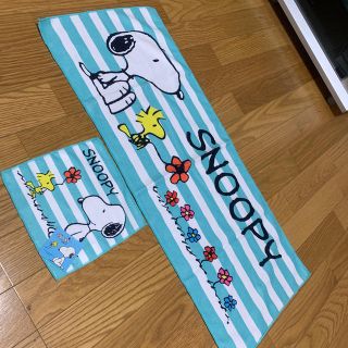 スヌーピー(SNOOPY)のスヌーピータオルセット(ブルーグリーン)(タオル)