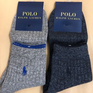 ポロラルフローレン(POLO RALPH LAUREN)の【値下げ】新品　男性　POLOポロラルフローレン　中長ウールソックス2足　日本製(ソックス)