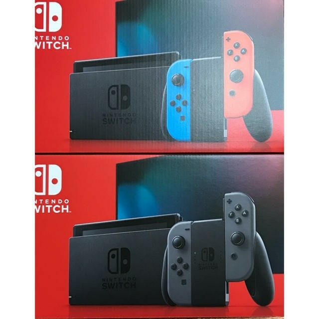Nintendo Switch - ニンテンドースイッチ　本体　ネオンレッド　ネオンブルー　switch　グレー