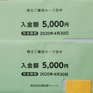 ニシマツヤ(西松屋)の西松屋株主優待券10000円分(ショッピング)