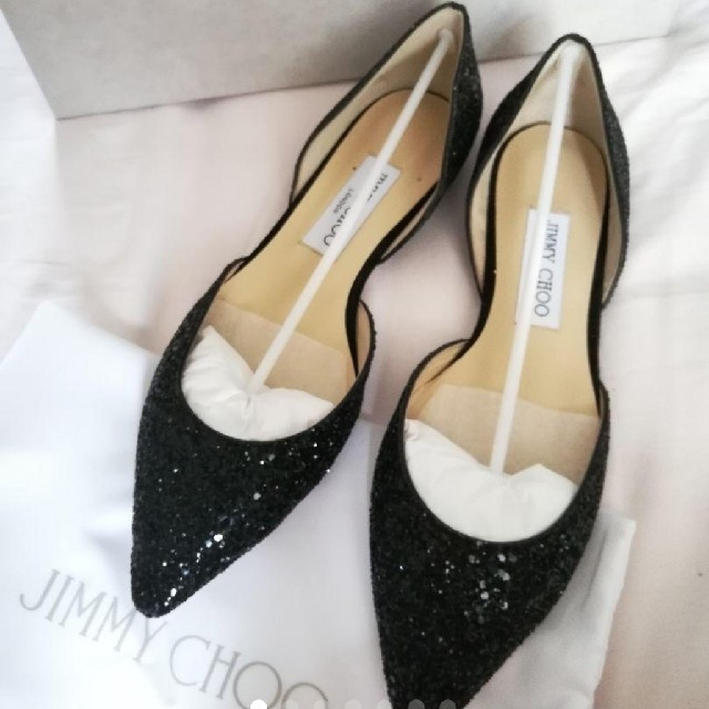 JIMMY CHOO(ジミーチュウ)の【新品未使用】 Jimmy Choo Esther グリッターシューズ レディースの靴/シューズ(バレエシューズ)の商品写真