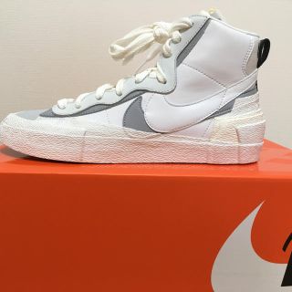 サカイ(sacai)のNIKE SACAI BLAZER MID WHITE/WOLF GLEY(スニーカー)