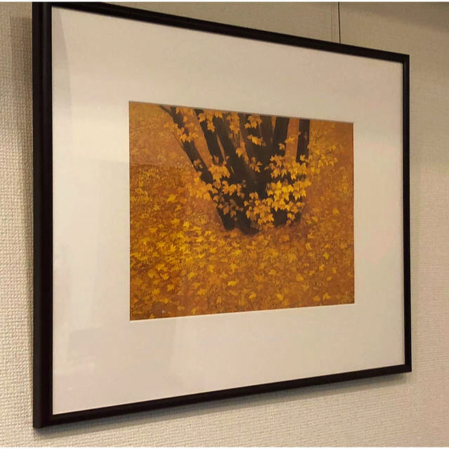 東山魁夷「行く秋」複製画、額縁 エンタメ/ホビーのアート用品(絵画額縁)の商品写真