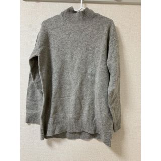 ユニクロ(UNIQLO)のユニクロ プレミアムラムハイネックチュニック グレーM(チュニック)