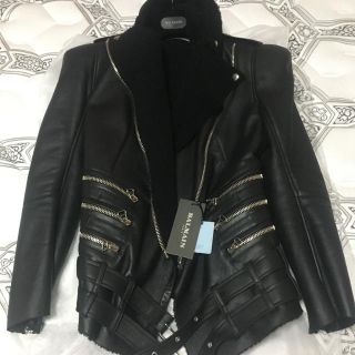 バルマン(BALMAIN)の⭐️未使用⭐️バルマンライダースジャケットムートン☆シャネルエルメスルイヴィトン(ライダースジャケット)