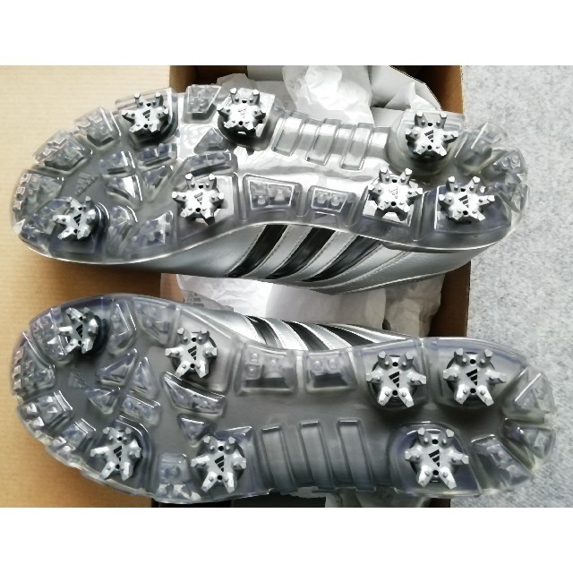 adidas(アディダス)のadidas アディダス ゴルフシューズ ダイヤル式 銀 シルバー 灰色 グレー スポーツ/アウトドアのゴルフ(シューズ)の商品写真