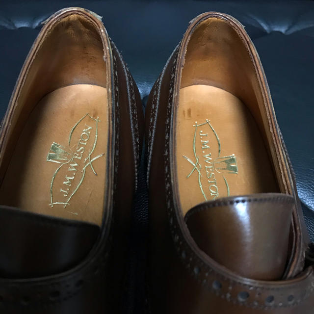 超希少デッド 金ロゴ J.M.WESTON ウエストン モンク ウイングチップ メンズの靴/シューズ(ドレス/ビジネス)の商品写真