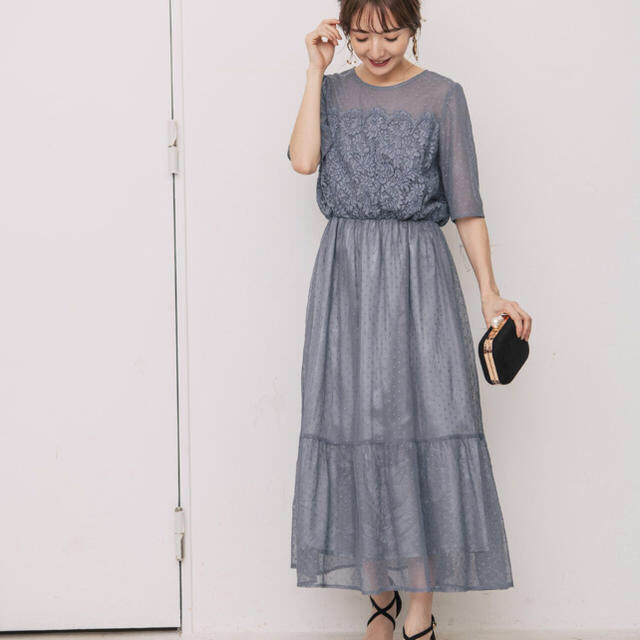 Andemiu(アンデミュウ)のAndemiu レースチュール ドレス♡ レディースのフォーマル/ドレス(ロングドレス)の商品写真