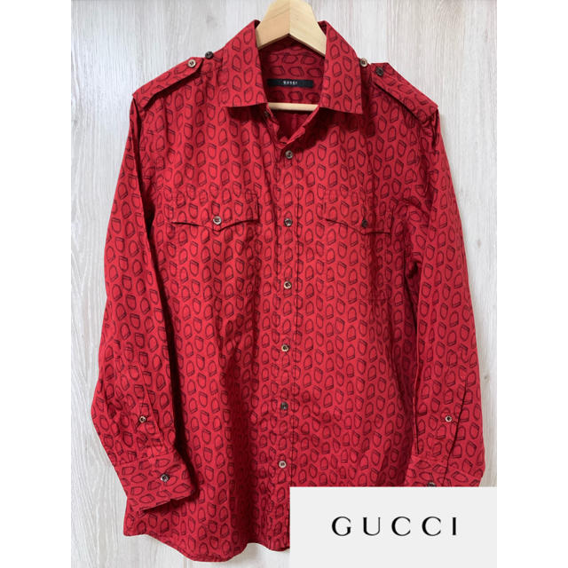 Gucci - ◼️ゆか太郎様専用◼️GUCCI グッチ 総柄 シャツ サイズ 40の ...